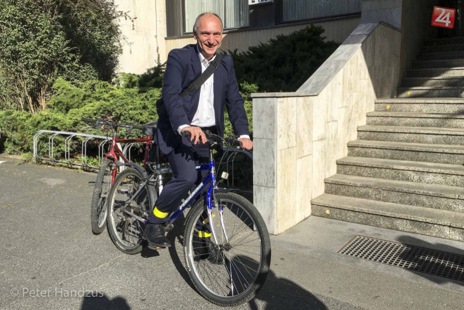 Pavol Gašper na bicykli